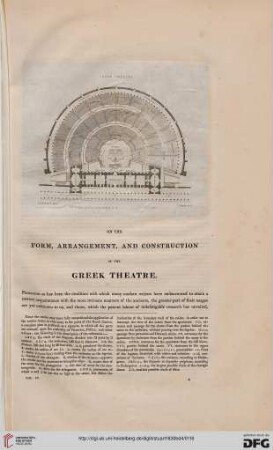 On the Form, Arragement, and Construction of the Greek Theatre