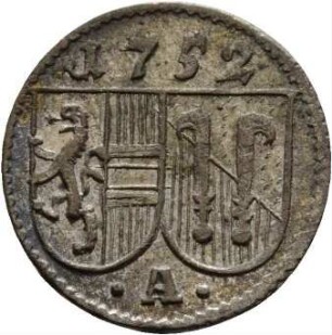 Münze, Pfennig, 1752