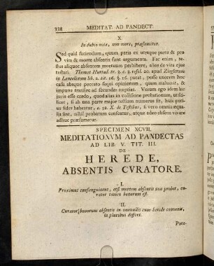 338-345, Sp. 97. De Herede absentis curatore
