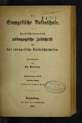 12: Die evangelische Volksschule - 12.1868
