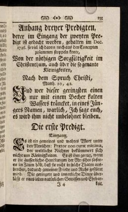 135-184, Anhang dreyer Predigten.