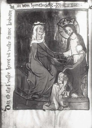 Krönung der Clara durch Christus und Maria, Blatt 89v