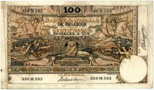 Geldschein, 100 Francs (FRF), 13.11.1911