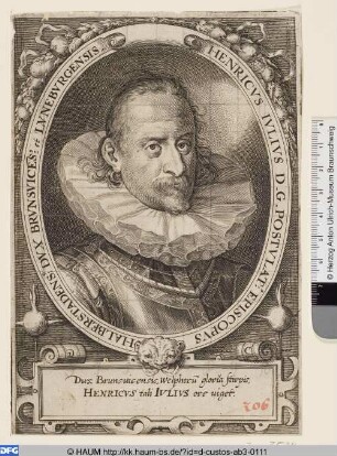 HENRICVS IVLIVS ... DVX BRVNSVICE[NSI]S et LVNEBVRGENSIS [Heinrich-Julius, Herzog von Braunschweig-Lüneburg]