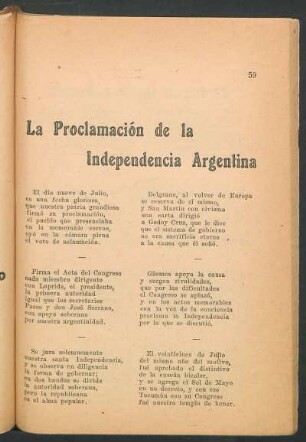 La Proclamación de la Independencia Argentina
