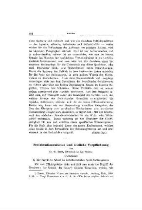 Sozialeudämonismus und sittliche Verpflichtung : (Fortsetzung)