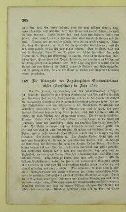 169. Die Uebergabe des Augsburgischen Glaubensbekenntnisses (Confession) im Jahr 1530