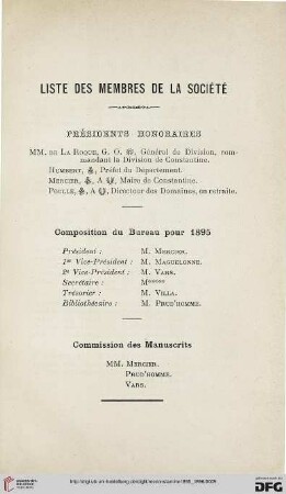 Liste des membres de la Société