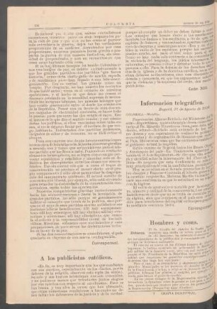 A los publicistas católicos.
