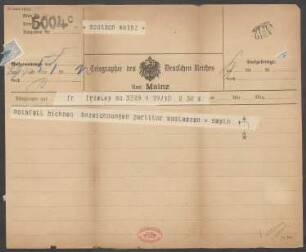 Brief an B. Schott's Söhne : 29.10.1902