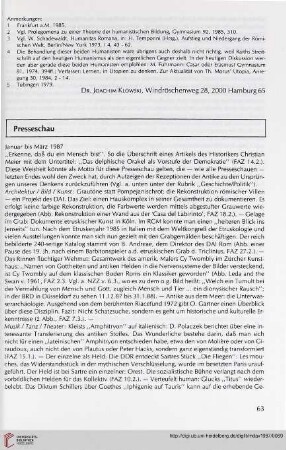 Presseschau