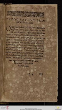 Typographvs Professori Syntaxeos