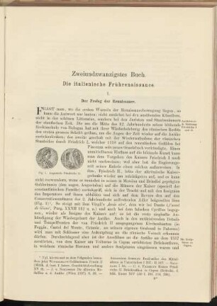 Zweiundzwanzigste Buch. Die italienische Frührenaissance.