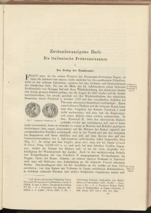 Zweiundzwanzigste Buch. Die italienische Frührenaissance.