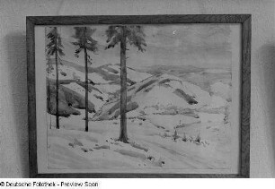 Reproduktion eines Werkes von Alfred Frank (Landschaft)