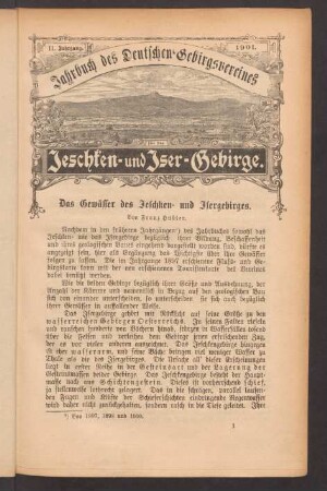 Das Gewässer des Jeschken- und Isergebirges
