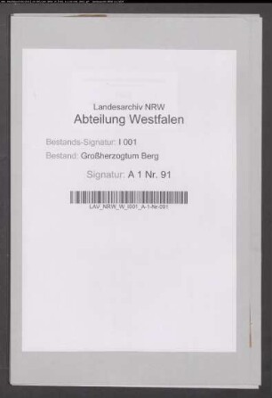 Die Kirche zu Handorf. (Vorakten der Kriegs- und Domänenkammer Hamm). (Nachakten Franz. Präf. Lippedepartement)