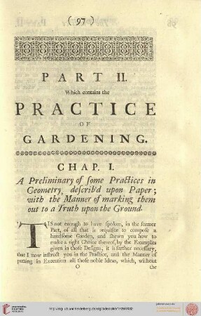 Part II: Practice of Gardening
