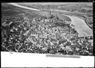 Meißen mit Dom und Albrechtsburg, Luftbild
