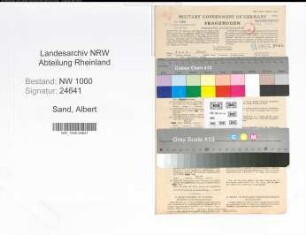 Entnazifizierung Albert Sand, geb. 16.08.1895 (Beamter)