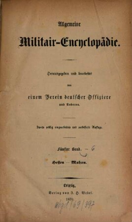 Allgemeine Militair-Encyclopädie, 5. Hessen - Mahon