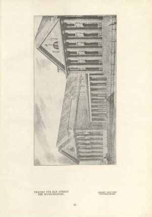 Projekt für den Ausbau der Museumsinsel. Ansicht nach dem Kupfergraben