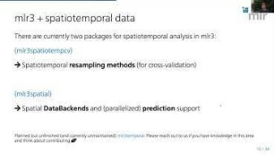 Machine Learning for spatiotemporal data using mlr3