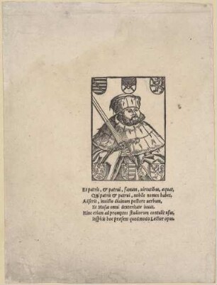 Bildnis Johann Friedrich der Großmütige (aus: Bibliotheca electoralis, Wittenberg um 1540/45)