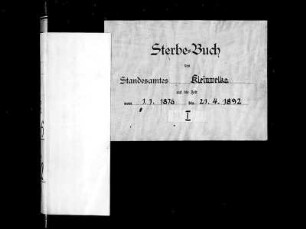 Sterberegister Kleinwelka