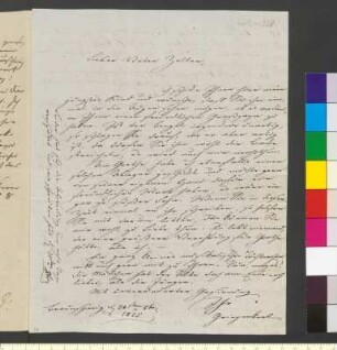 Brief von Griepenkerl, Friedrich Konrad an Zelter, Karl Friedrich