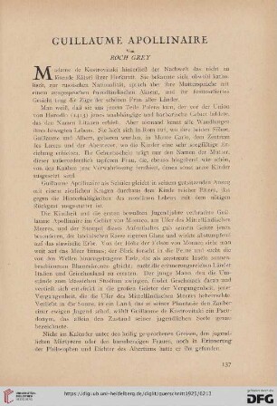 5: Guillaume Apollinaire