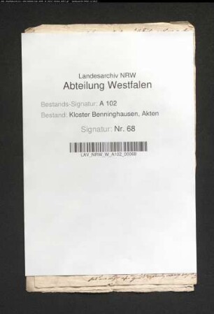 Pachtabgaben des Albert zu Ellinghausen Ksp. Körbecke