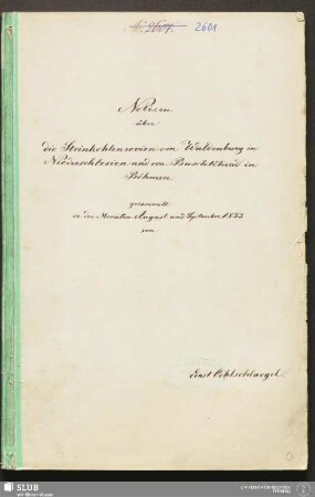 Notizen über die Steinkohlenreviere von Waldenburg in Niederschlesien und von Buschtěhrad in Böhmen - 18.7252 4.