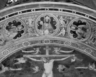 Cappella des Ciuccio Tarlati — Ausmalung — Tondi mit Heiligen Donato, Petrus, Paulus und Andrea