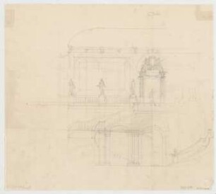 Thiersch, Friedrich von; München; Justizpalast - Treppenaufgang (Perspektive)