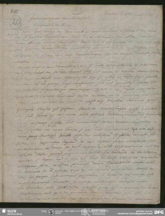 Eigenh. Brief von Christian Lassen an August Wilhelm von Schlegel, London, 04.06.1824