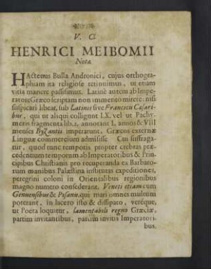 Henrici Meibomii