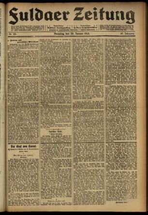 Ausgabe vom Dienstag, den 28. Januar 1913.