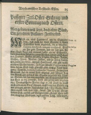 Passauer-ZetlOster-Erchtag/ und erster Sonntag nach Ostern