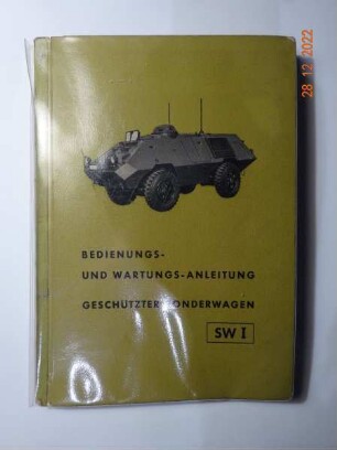 Bedienung/Wartung SW I BGS Anleitung zur Bedienung u. Wartung Geschütz