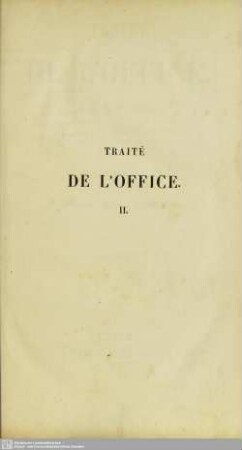 2: Traité de l'office