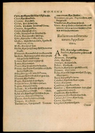 Rusticorum instrumentorum Appellationes.