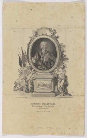 Bildnis des Carolvs Emanvel III., Rex Sardiniae, Dux Sabaudiae