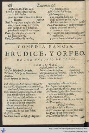 Erudice, Y Orfeo.
