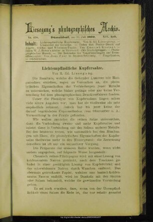 Lichtempfindliche Kupfersalze