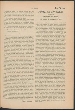 Final de un idilio : A la memoria del general Julio A. Roca