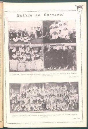 La Coruña. - [Cuatro retratos de] Algunos conjuntos carnavalescos [...]