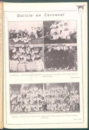 La Coruña. - [Cuatro retratos de] Algunos conjuntos carnavalescos [...]