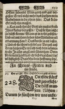 In Krieg-Zeiten und um Friede.