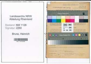 Entnazifizierung Heinrich Brune , geb. 05.06.1898 (Polizist)